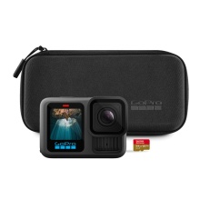 GoPro Kamera HERO13 Black - der bisher besten Kamera, inkl. SanDisk microSDKarte mit 64 GB + Transporttasche - schwarz